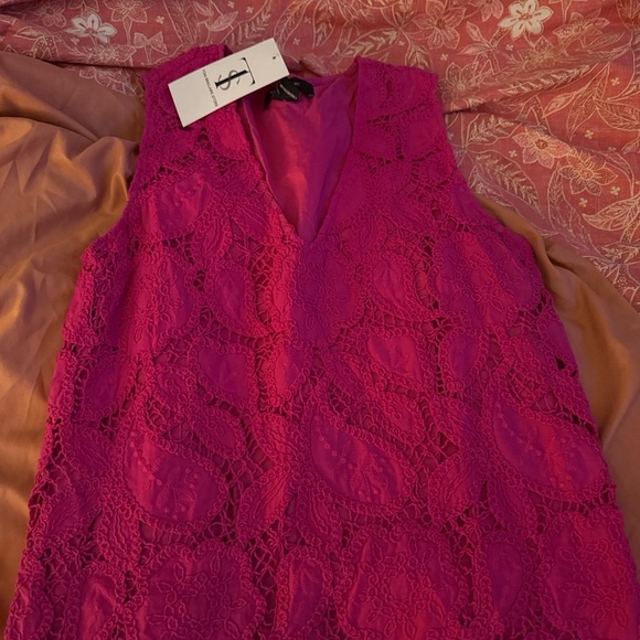 Karen Kane Fuchsia Lace Mini Dress - Picture 5 of 6